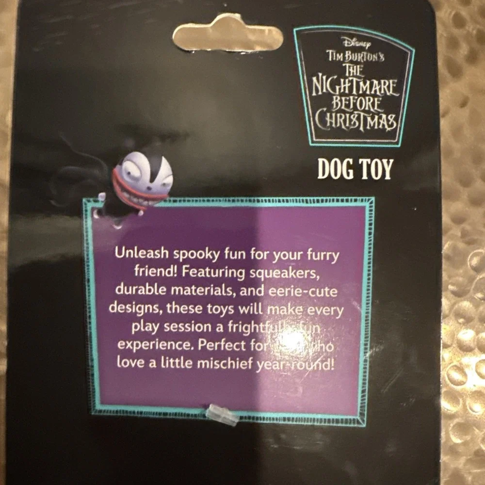 Disney Nightmare Before Christmas Jack Skellington Vampire Dog Toy Squeaker 8”